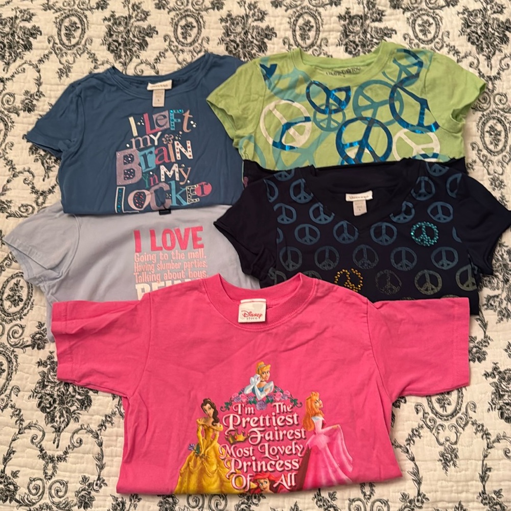 Lot of 5 Girls Tee Shirts